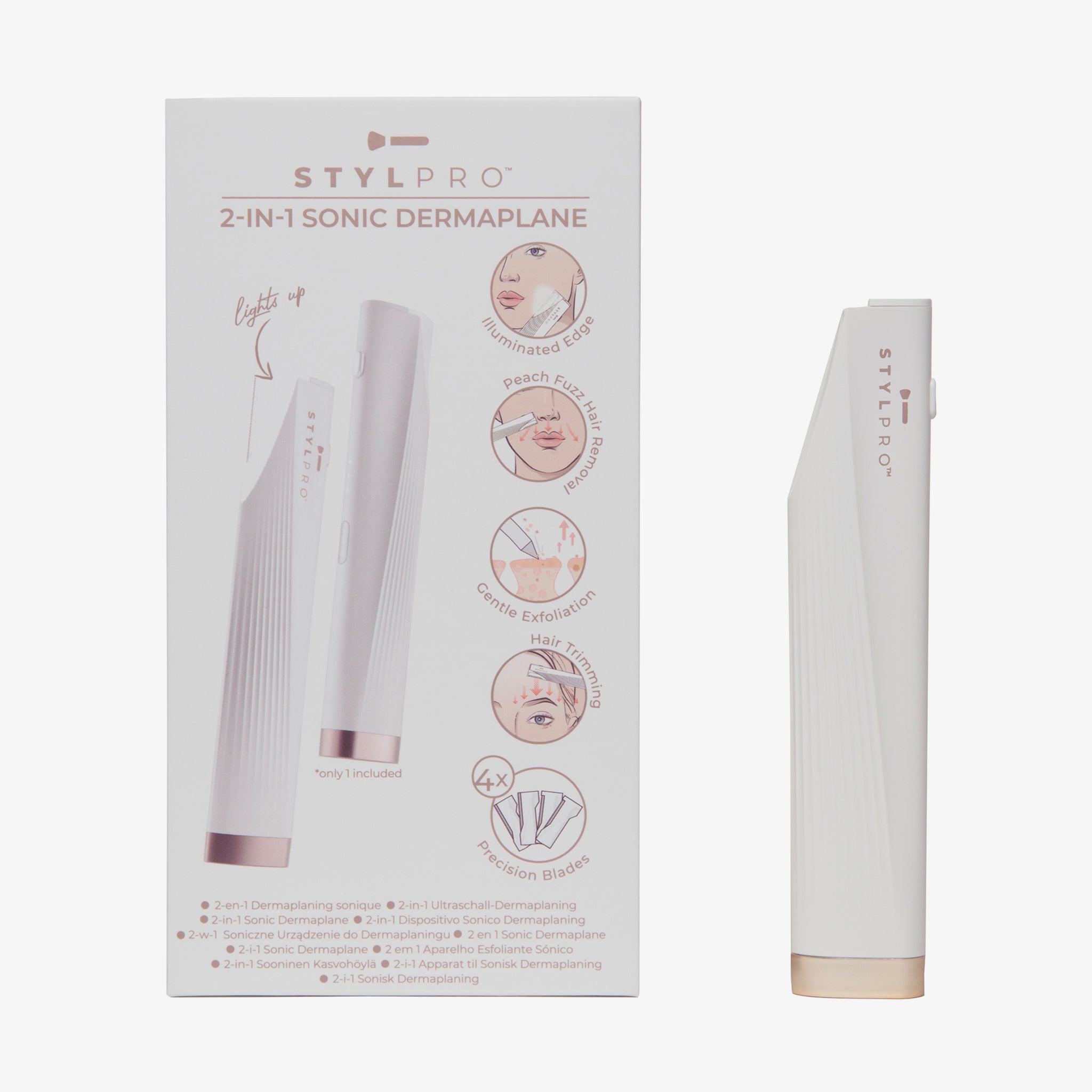 STYLPRO 2-in-1 Light Up Sonic Dermaplane