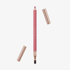Ein rosa SWEED-Lippenkonturenstift mit einem Pinsel an einem Ende, Verschlusskappen an beiden Enden und dem SWEED-Logo an der Seite.