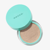 Ein geöffneter SWEED Miracle Powder-Behälter mit türkisfarbenem Deckel, von oben auf weißem Hintergrund betrachtet.
