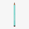Ein türkisfarbener SWEED Satin Kohl Eye Pencil mit brauner Spitze steht aufrecht auf einem weißen Hintergrund.