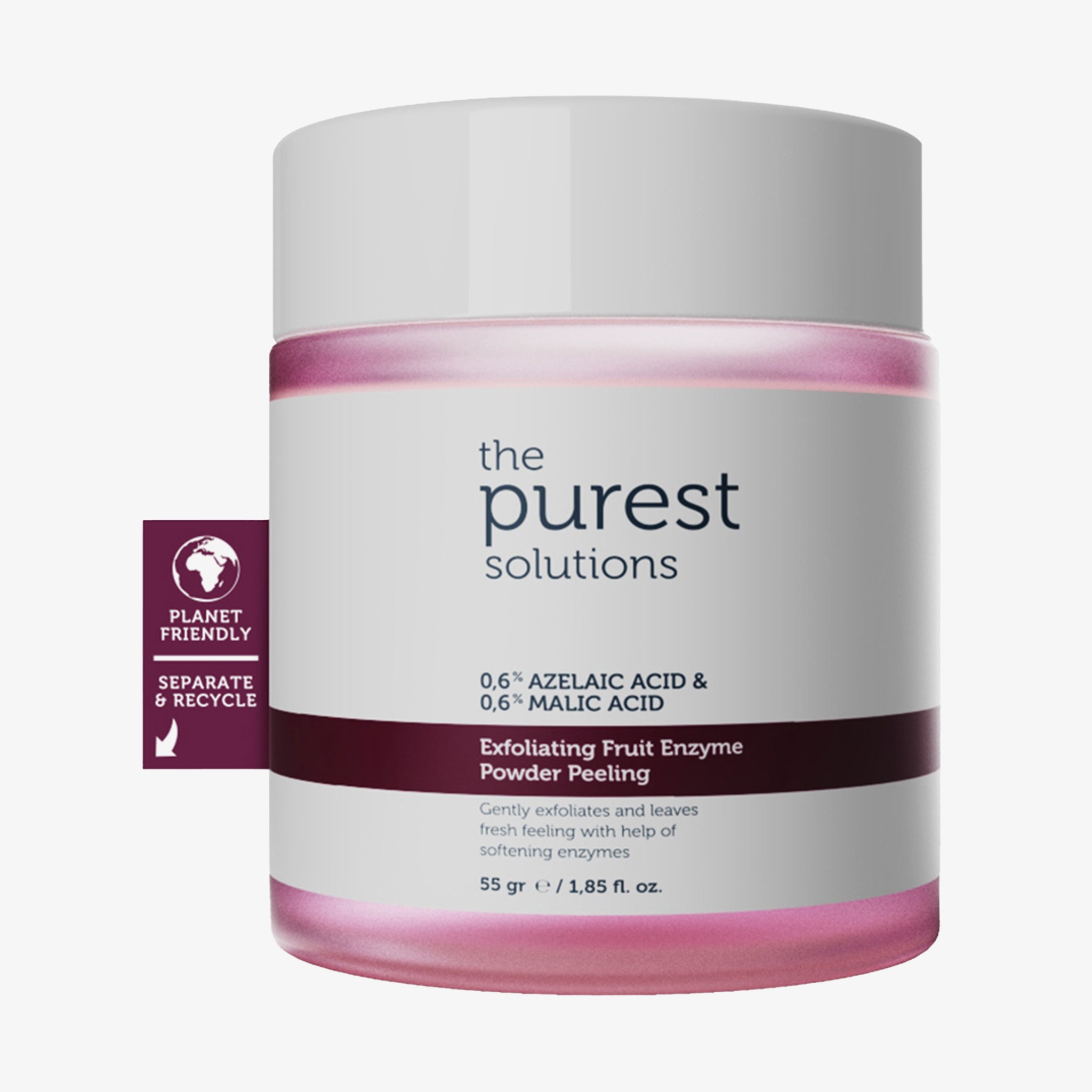 The Purest Solutions 0,6% Azelaic Acid + 0,6% Malic Acid Exfoliating Fruit Enzyme Powder Peeling (55g)