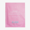 Rosa Tüte der „Collagen Hydrogel Hyal Mask“ von XLASH: feuchtigkeitsspendende, vegane und dermatologisch getestete Hautpflege.