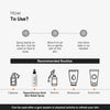 Die Infografik zeigt, wie Sie das Minimalist HOCl Skin Purifying Spray 150ppm in Ihrer Routine verwenden: Reinigung, HOCl-Spray, Seren, Feuchtigkeitscreme, dann Sonnenschutz.