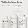 Olaplex Routine für Volumen: Repair Treatment, Shampoo und Conditioner für Pflege, Feuchtigkeit und weniger Haarbruch.