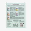 Rückseite der Verpackung des Skin Mood Discovery Bundle, auf der fünf Produktbeschreibungen, Inhaltsstofflisten, Anwendungshinweise und Sicherheitshinweise abgebildet sind.