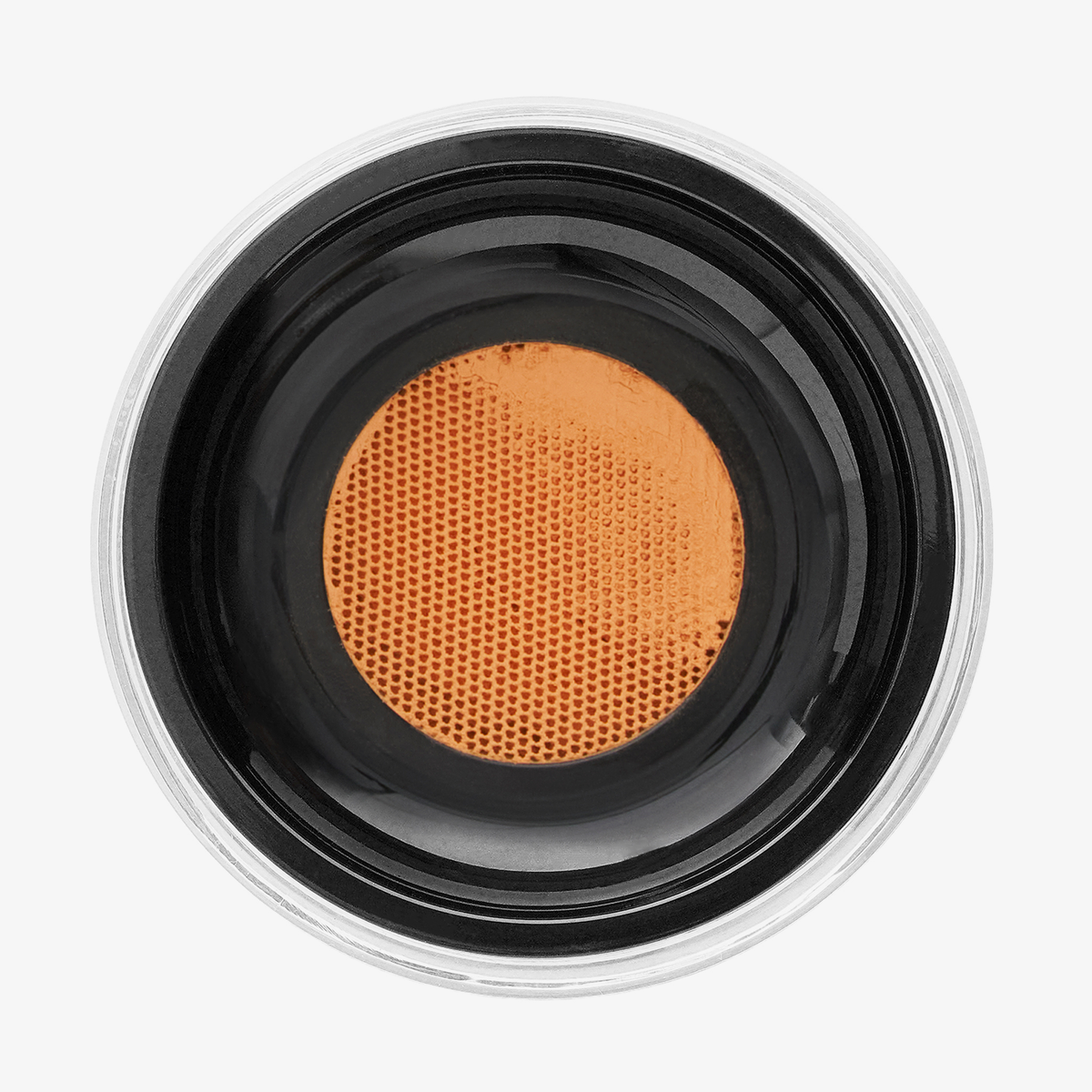 Draufsicht auf Danessa Myricks Beauty Evolution Powder in Deep Peach, isoliert auf einem weißen Hintergrund.