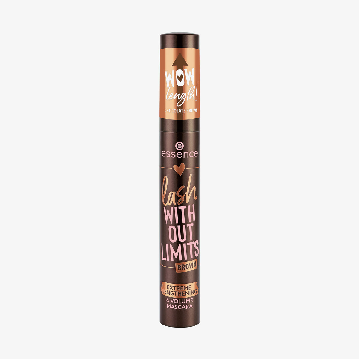 LOVE IT A CHOCO' LOT! lash WITHOUT LIMITS BROWN EXTREME LENGTHENING & VOLUME MASCARA 01