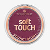 Essence soft TOUCH BOUNCY BLUSH in einem runden Behälter mit einem tiefen Mauve-Ton und roségoldener Schrift auf dem Deckel.