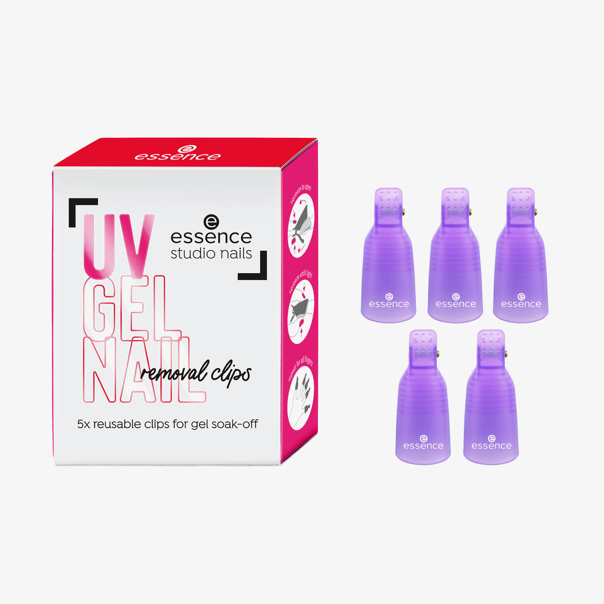 essence studio nails UV GEL NAIL removal clips 01