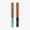 Zwei Tuben des „The Legend of Korra – Korra Liner Set“ von Lethal Cosmetics in schimmerndem Blau und Schwarz mit roségoldenen Verschlusskappen.