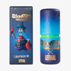 Auf der Schachtel des SpongeBob Movie Jelly Blush Stick von Lethal Cosmetics ist Mr. Krabs abgebildet und daneben der blaue Stift.