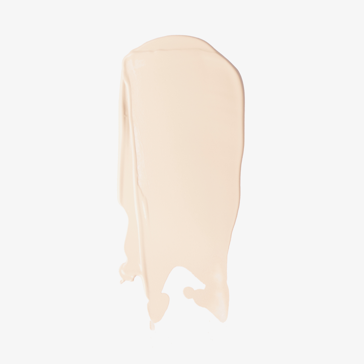 Eine cremig-beige „Ctrl+ SKIN“-Foundation von LH Cosmetics als Farbmuster auf weißem Hintergrund.