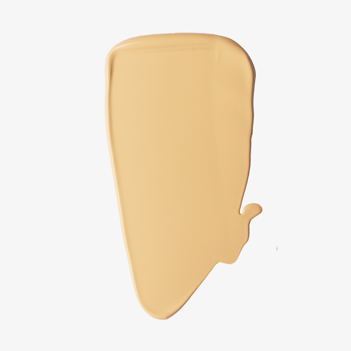 Ein gleichmäßiger Farbtupfer der „Ctrl+ SKIN“-Foundation von LH Cosmetics in Beige auf weißem Hintergrund.