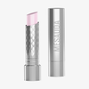 Eine silberne Tube des Lippenstifts THE HYDRAMORPHOSIS TWIN SET von Mesauda Beauty in Hellrosa, mit der Kappe daneben.