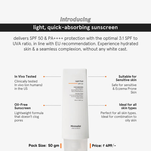 Light Fluid SPF 50 Sunscreen