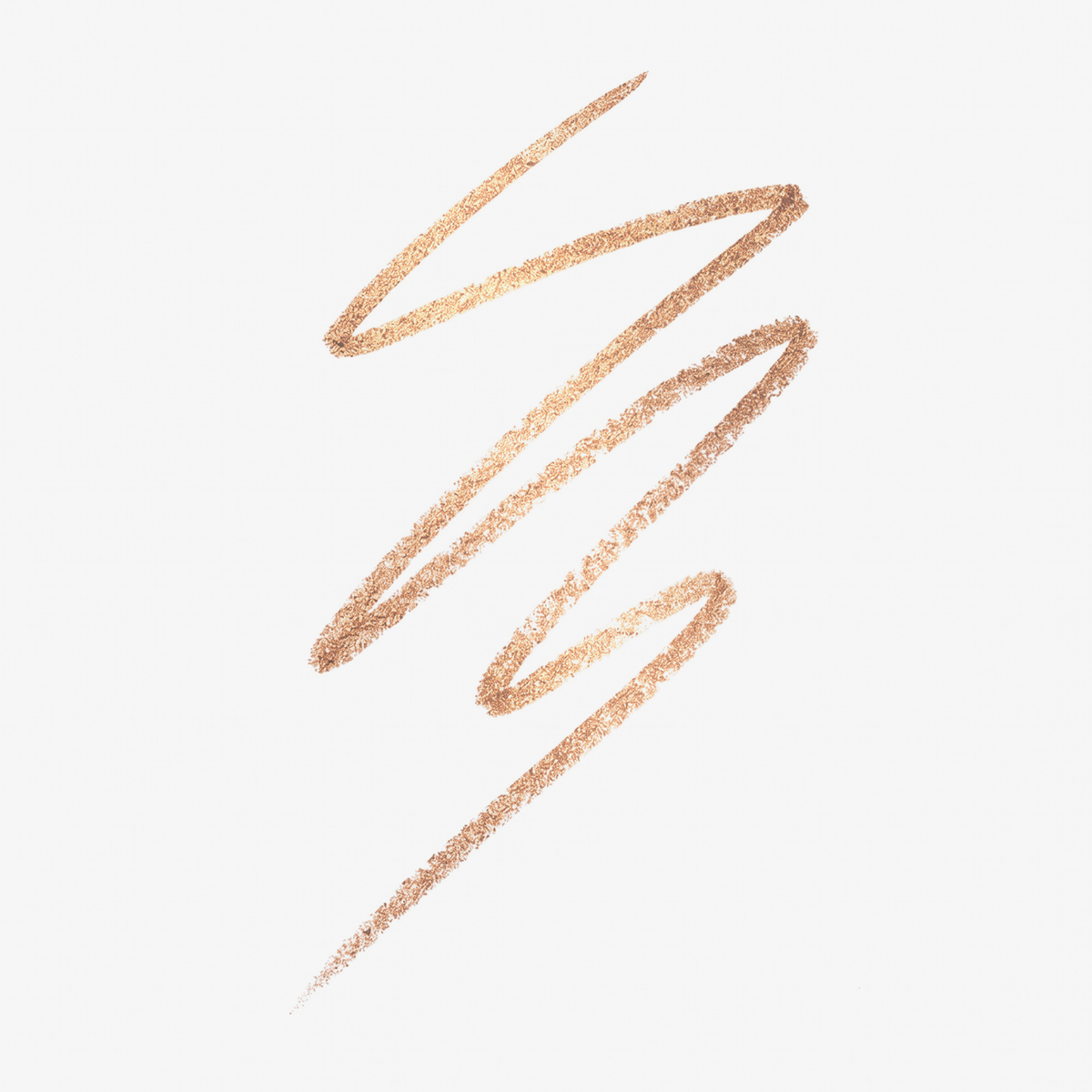 Goldfarbener Farbstreifen des Cupid's Arrow Micro Baroque von NABLA Cosmetics auf weißem Hintergrund.