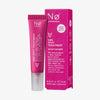 Eine rosafarbene Tube von Nø Cosmetics erase tønight SØS Spot Treatment steht neben der passenden Schachtel, beide mit weißem und rosafarbenem Text.