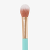 SWEED 05 Highlighter-Pinsel: goldene Zwinge, zartrosa Borsten, hellblauer Griff – abgebildet auf weißem Hintergrund.
