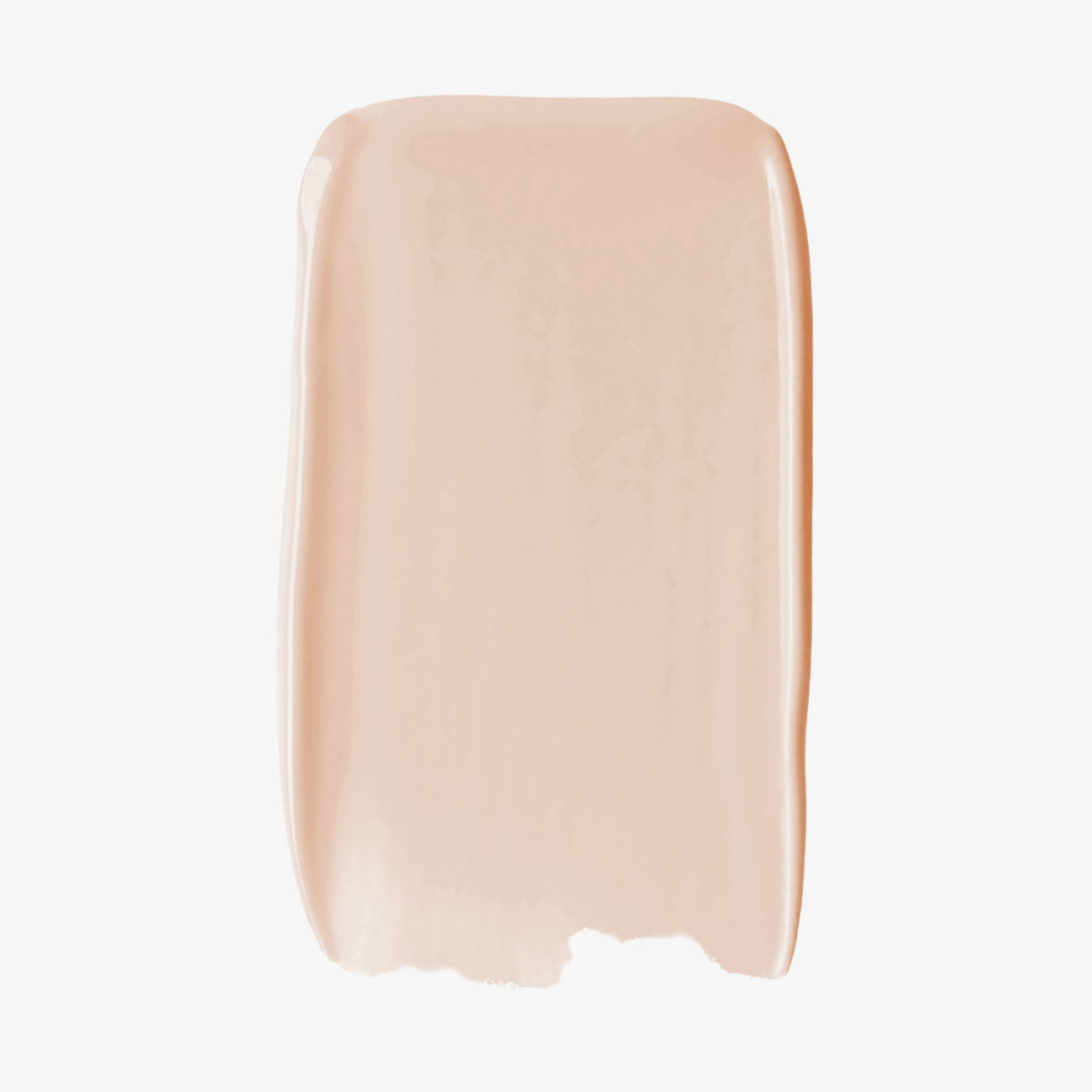 Die SWEED Glass Skin Foundation in der Farbe „Light Beige“ als Farbtest auf weißem Hintergrund.