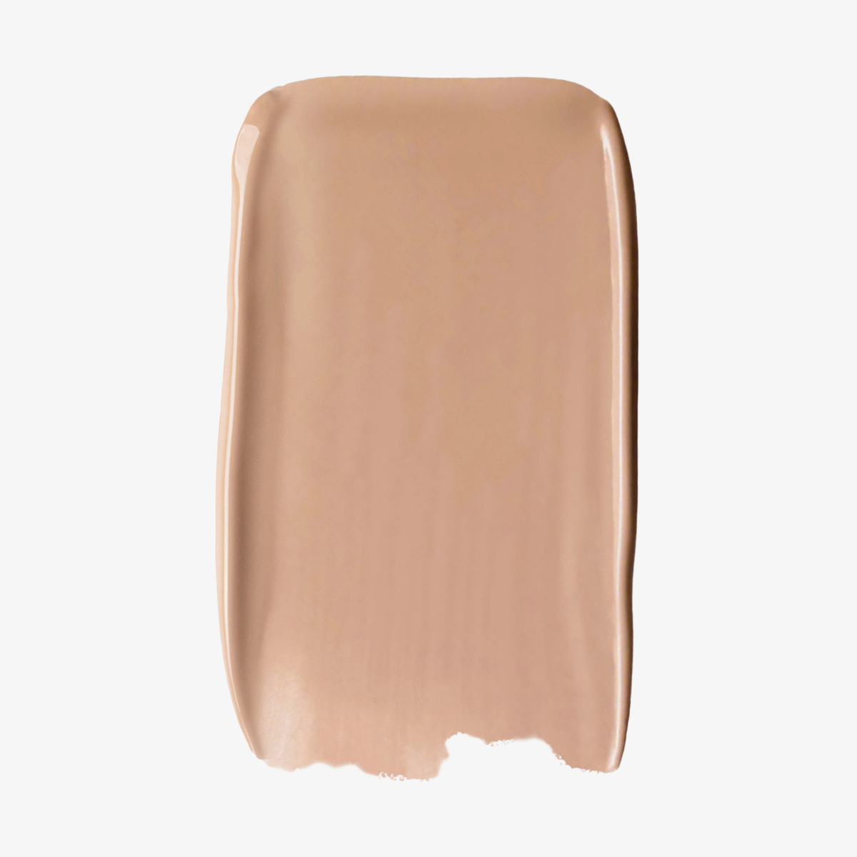 Ein Strich der SWEED Glass Skin Foundation in Beige auf weißem Hintergrund.