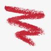 Ein roter SWEED-Lippenkonturenstift, der in Zickzacklinien auf einen weißen Hintergrund gekritzelt wurde.