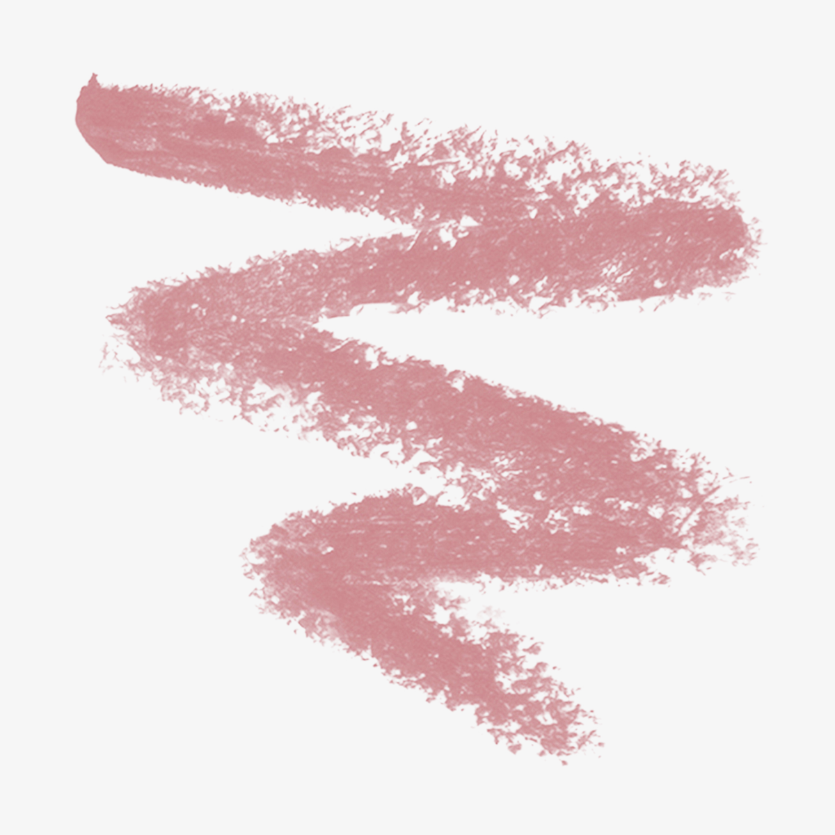 Eine rosa Zickzacklinie auf weißem Hintergrund, wie ein Farbmuster des SWEED Lip Liner oder ein Strich mit einem Pastellstift.