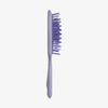 Die UNbrush Detangling Hair Brush Mini in Lila mit ungleichmäßigen Borsten auf einem schlichten weißen Hintergrund.