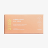 XLASH Awakening Eye Gels-Verpackung in Pfirsichfarbe mit Produktangaben und Inhaltsstoffen auf der Vorderseite.