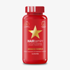 Rote Flasche mit der Aufschrift PURISH Kevin Testproduct mit einem goldenen Stern und weißem Text.