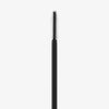 Nahaufnahme der Catrice Cosmetics TUBING Stay In Place Volume Mascara 010 mit schwarzem Stift und dünner, gerader Bürste vor weißem Hintergrund.