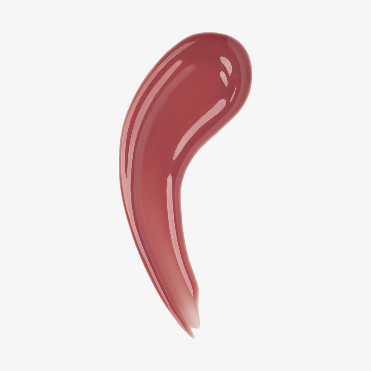 „Glosswork 4D Ultra Shine Plumping Gloss“ von Danessa Myricks Beauty in glänzendem Rosé auf weißem Hintergrund.