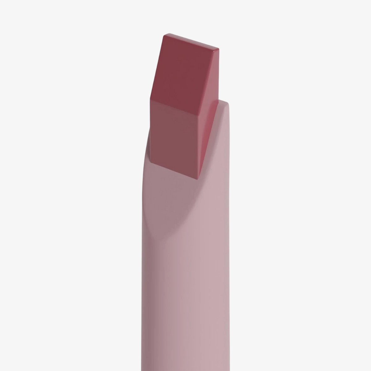 Der Dominique Cosmetics Lip Frame Pencil in der Farbe Cool Girl Pink mit abgewinkelter, quadratischer Spitze steht auf weißem Hintergrund.