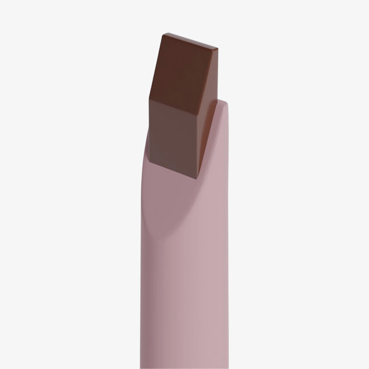 Der Dominique Cosmetics Lip Frame Pencil in der Farbe Hot Chocolate mit abgewinkelter, quadratischer Spitze steht auf weißem Hintergrund.