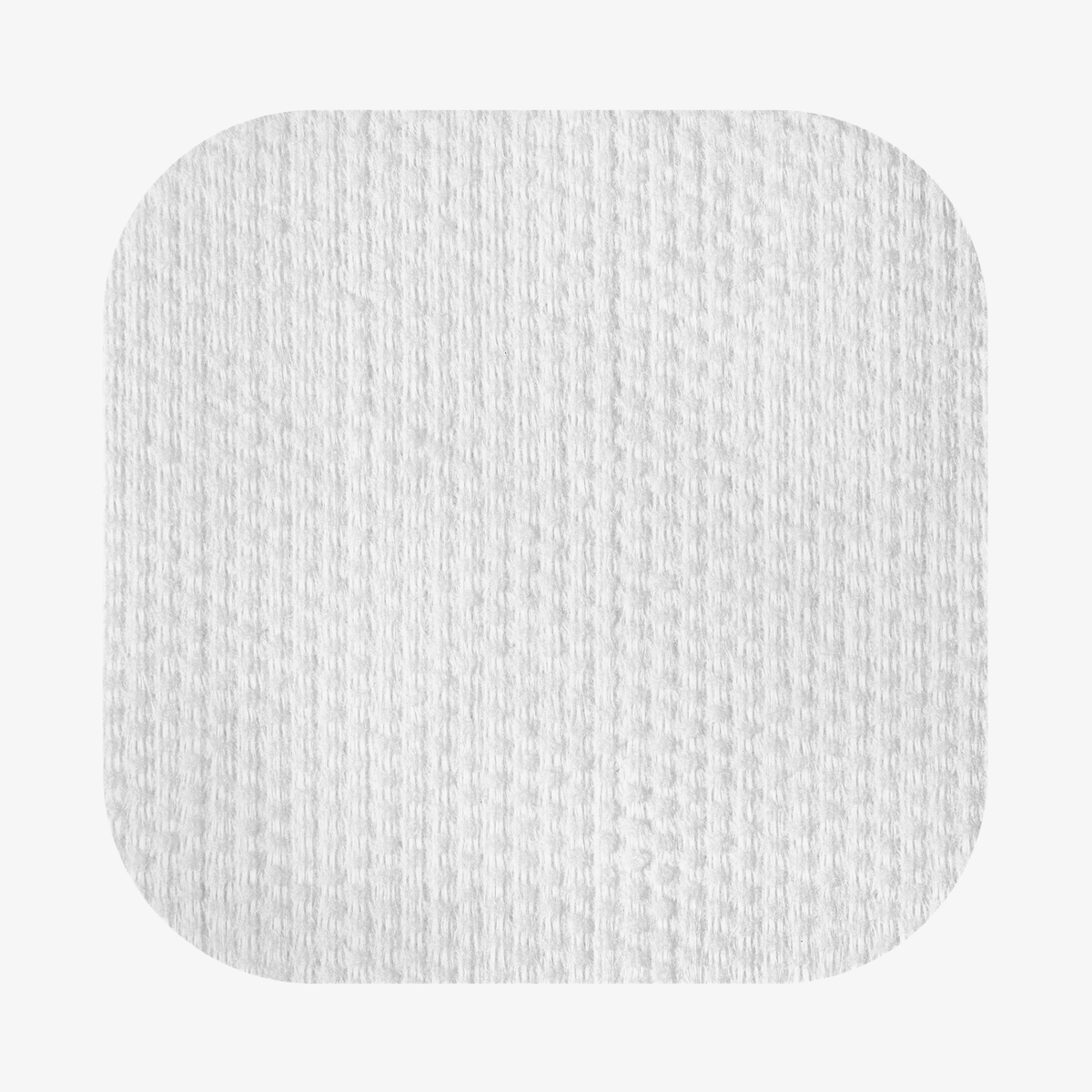 Ein quadratisches, weißes „Phyto-Enzyme Clear Peeling Pad“ von Mediheal mit abgerundeten Ecken vor einem einfarbigen Hintergrund.