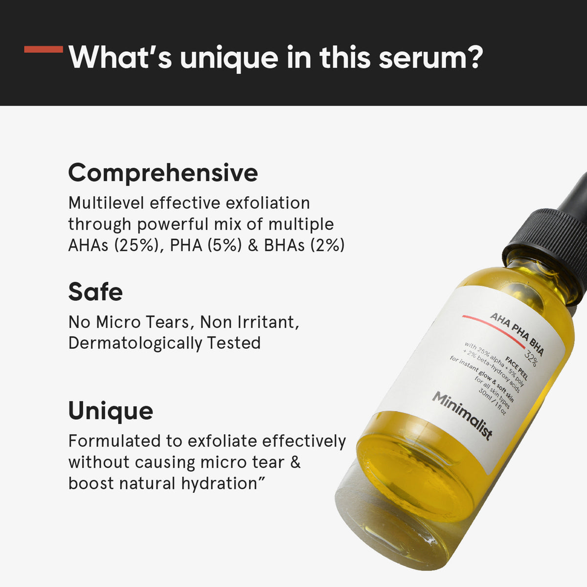 AHA PHA BHA 32% Face Peel Minimalist | PURISH