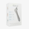 Die Verpackung des STYLPRO-Gesichtsmassagegeräts mit Kühlfunktion zeigt das Gerät mit den Funktionen „Kalt“, „Warm“, „Schwellungsreduzierung“, „Kühlung“ und „Leise-Modus“ an.