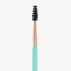 Der SWEED 08 Duo Brow & Liner Brush verfügt über einen türkisfarbenen Griff und eine goldene Zwinge und wird vor einem weißen Hintergrund abgebildet.