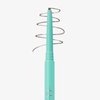 Ein SWEED-Augenbrauenstift in der Farbe „Teal“ mit einer braunen Spirale oberhalb der Spitze, abgebildet auf weißem Hintergrund.