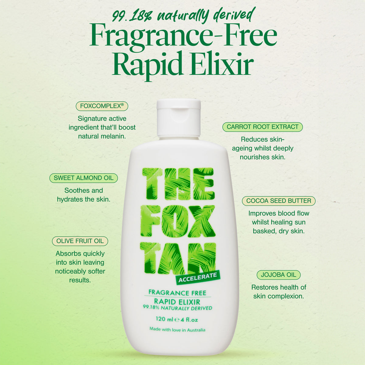 Fragrance Free Rapid Tanning Elixir