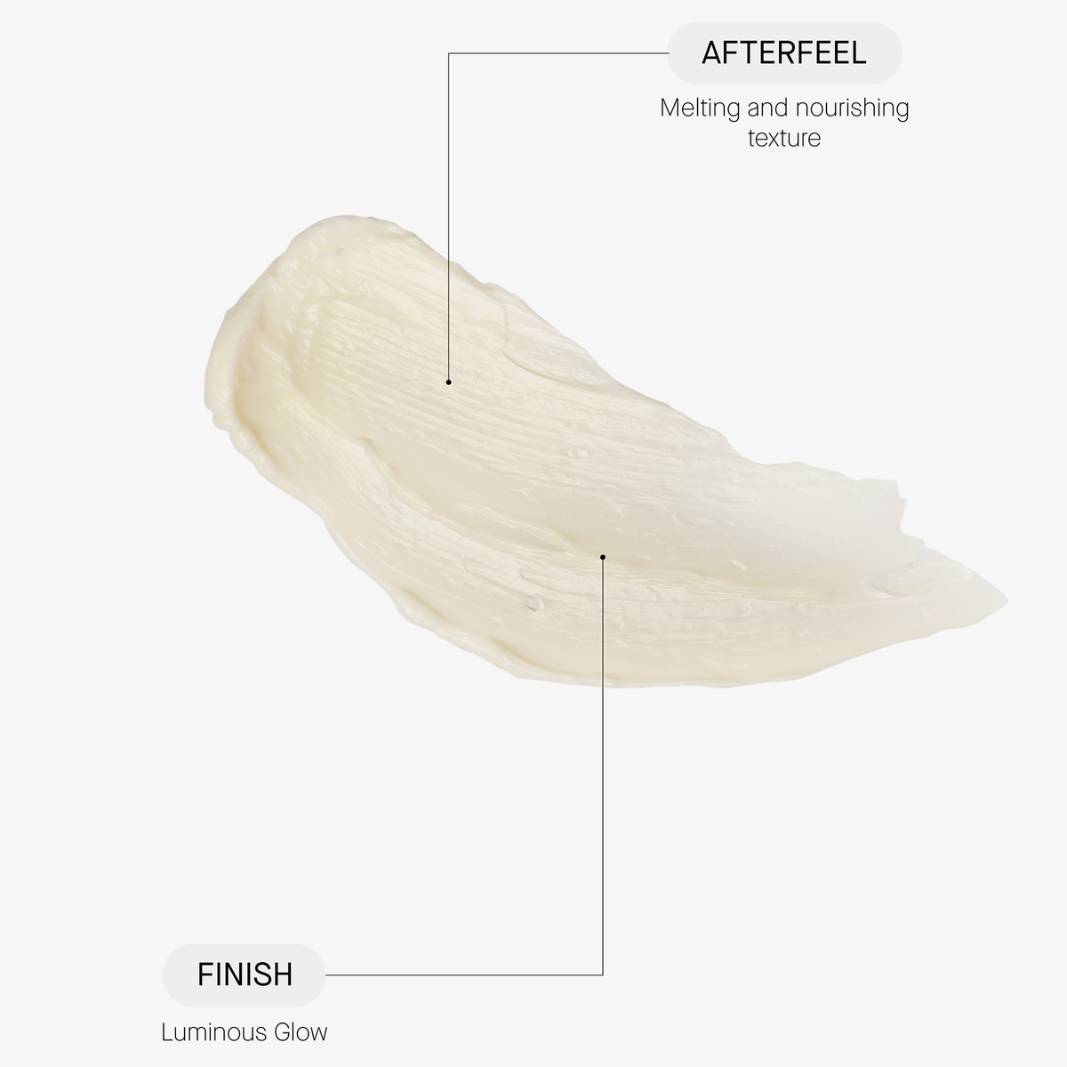 Ein Lip Renewal Cream Smear von Transparent Lab mit einer schmelzenden, pflegenden Textur und einem leuchtenden Finish.