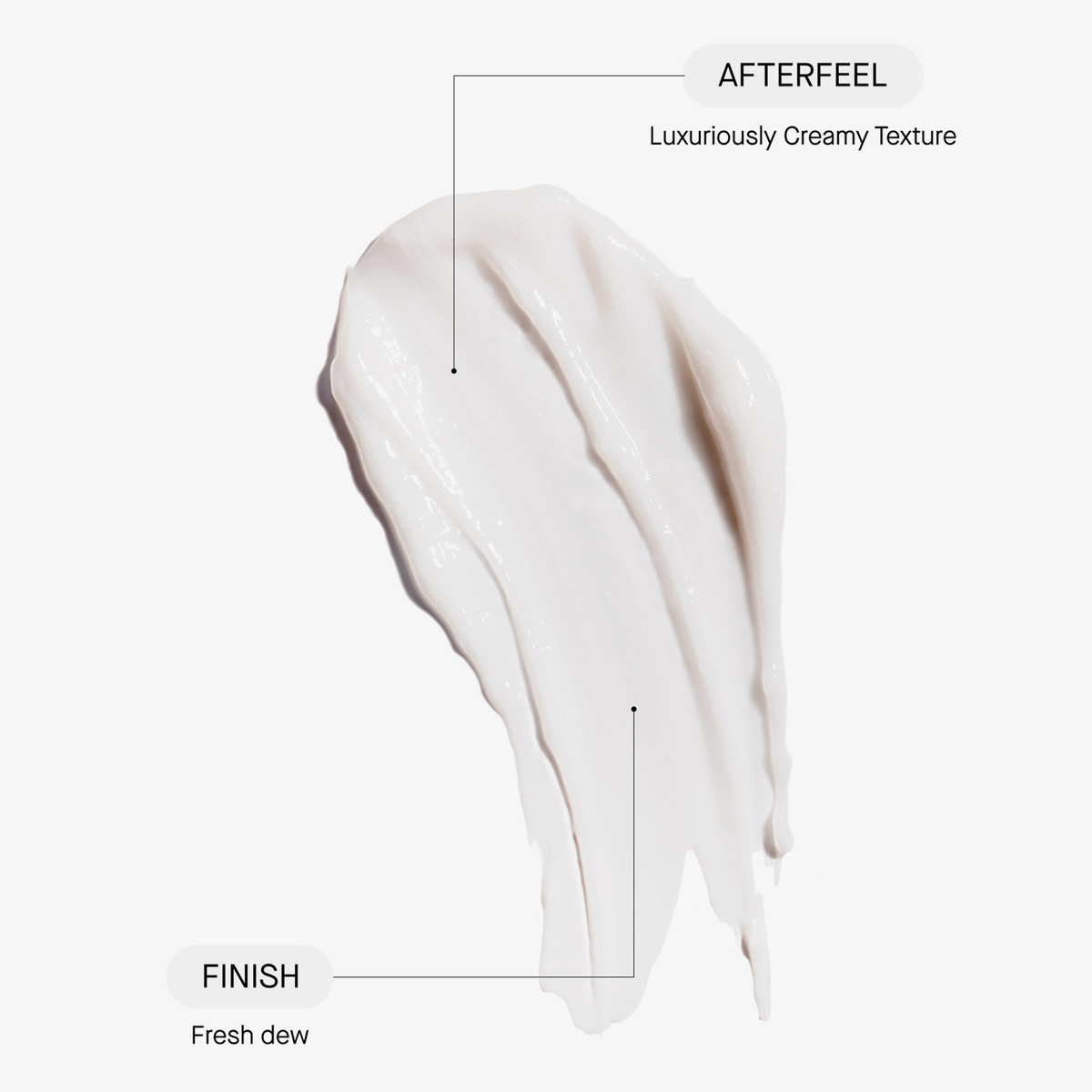 Die Transparent Lab Proteo-Repair Cream ist ein cremiger weißer Schmierfilm mit einer luxuriösen, cremigen Textur und einem frischen, taufrischen Finish.