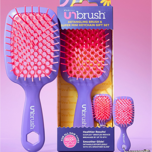 Unbrush and Super Mini Set Neon Purple