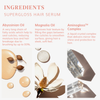 In drei Abschnitten werden das Abessinieröl, das Magnolienöl und der Flüssigkristallkomplex des Supergloss Hair Serums anhand von Texten und Bildern vorgestellt.