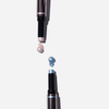 Zwei Danessa Myricks Beauty Colorfix Stix Infinity in schimmerndem Rosa und Blau auf weißem Hintergrund.