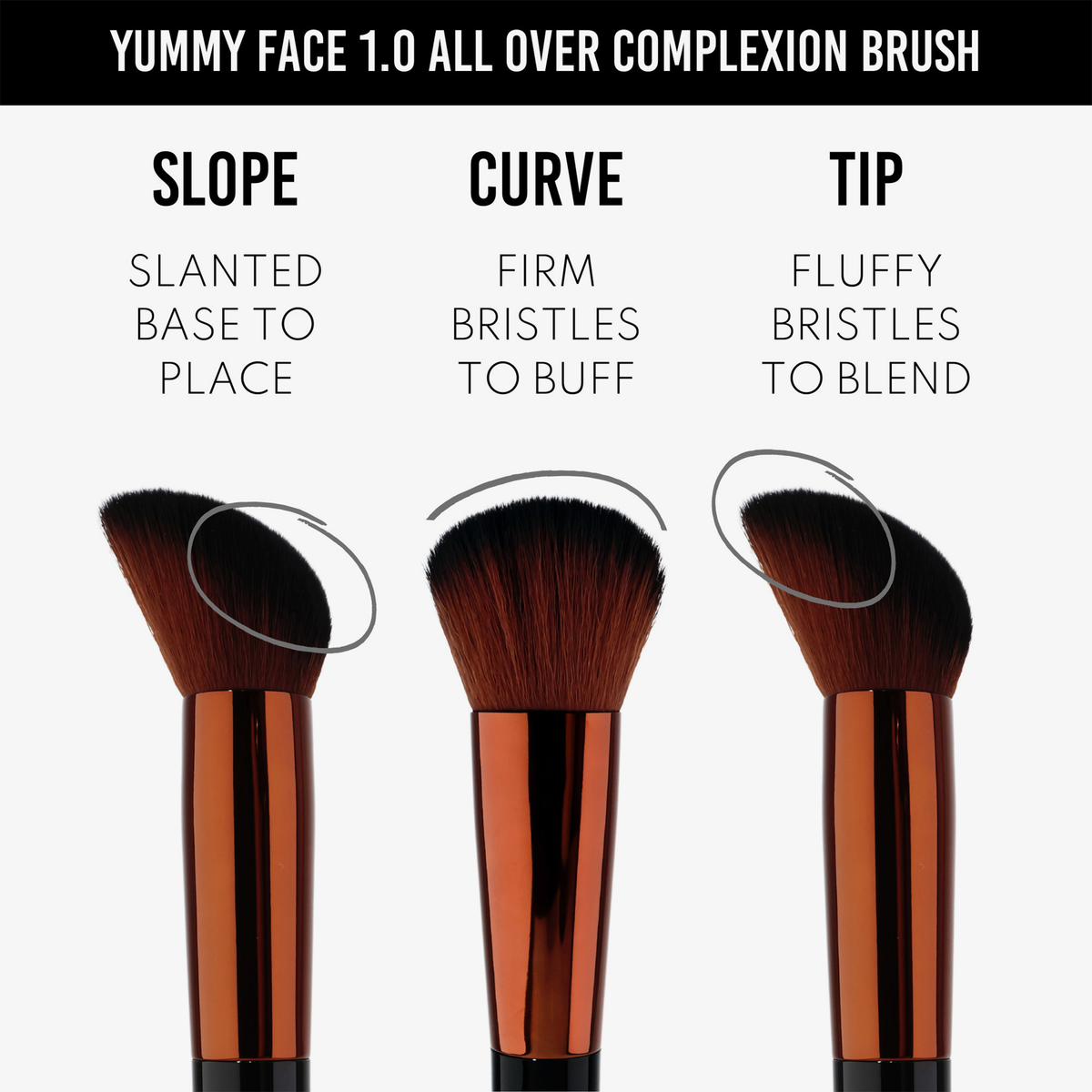 Der Danessa Myricks Beauty Yummy Face 1.0 All Over Complexion Brush ist perfekt für die vielseitige Anwendung von Make-up.