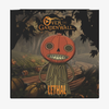 Eine Vogelscheuche mit Kürbiskopf steht auf einem Feld, über und unter ihr stehen die Aufschriften „Over The Garden Wall“ und „Lethal Cosmetics“.