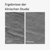 Nebeneinander liegende graue Texturen mit der Aufschrift Vorher/Nachher zeigen die Ergebnisse nach der Anwendung von MERME Milky Drops Face Moisturiser.
