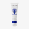 Winter Collagen Bank Gesichtsreinigungsmilch in einer weißen Tube mit blauen geometrischen Motiven und Schriftzügen.