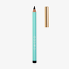 SWEED Satin Kohl Eye Pencil in Türkis mit schwarzer Spitze und goldener Kappe, präsentiert vor weißem Hintergrund.