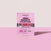Rosa Verpackung von Firm + Smooth – Hydrogel-Augenpads von breakout+aid, mit einem Text, der die Vorteile von Kollagen und Peptiden hervorhebt.